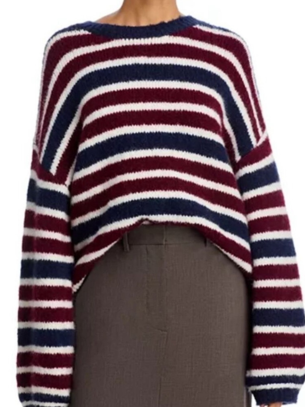 French Connection Stripe Crewneck Sweater